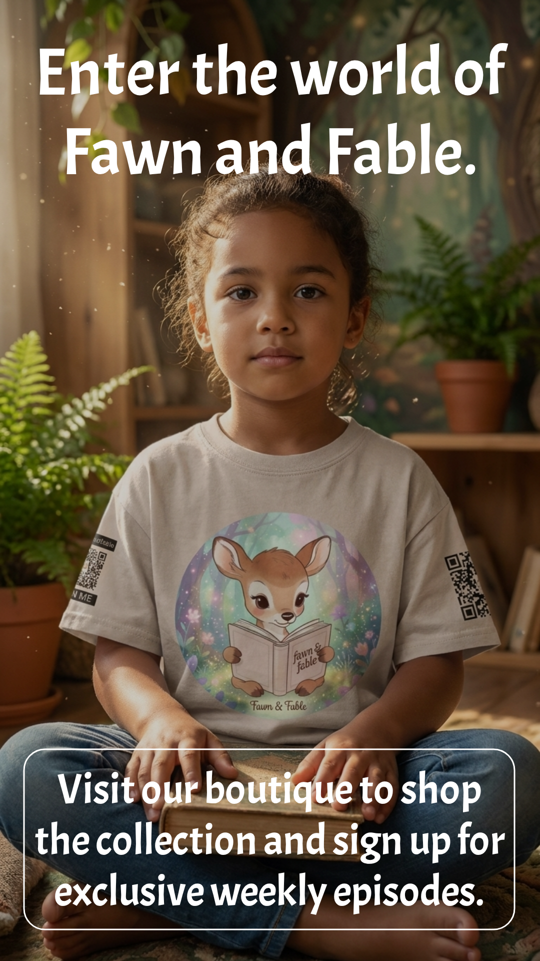 Fawn & Fable Washed Oversized Cotton T-Shirt - Light Grey for Kids.