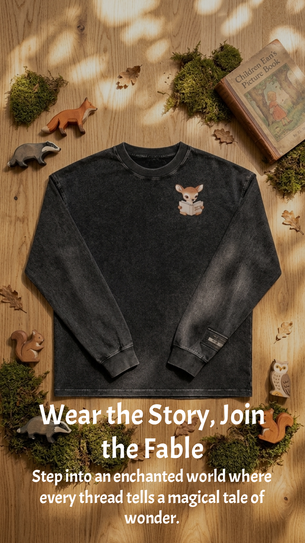 Fawn & Fable Washed Oversized Cotton T-Shirt - Light Grey for Kids.